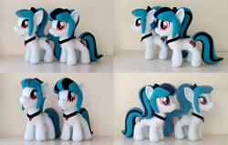 Size: 2997x1901 | Tagged: safe, artist:azdaracylius, sonata dusk, earth pony, pony, g4, comparison, disguise, disguised siren, earth pony sonata dusk, equestria girls ponified, gem, irl, photo, plushie, ponified, self paradox, self ponidox, siren gem