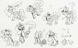 Size: 640x393 | Tagged: safe, artist:noriiuwu, princess celestia, princess luna, alicorn, pony, g4, batter, bowl, chair, duo, duo female, female, filly, filly celestia, filly luna, food, fork, heart, magic, onomatopoeia, pancakes, reddit, s1 luna, siblings, simple background, sisters, sketch, sketch dump, sound effects, speech bubble, telekinesis, white background, younger, zzz