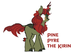 Size: 1076x754 | Tagged: safe, artist:yidwags, oc, oc only, oc:pine pyre, kirin, kirin oc, ms paint, secret santa, simple background, solo, white background