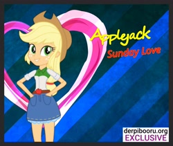 Size: 4061x3425 | Tagged: safe, applejack, human, equestria girls, g4, make up shake up, my little pony equestria girls: summertime shorts, album, album cover, clothes, fefe dobson, night, party, shoes, singer, single, skirt, solo