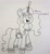 Size: 1268x1389 | Tagged: safe, artist:spoopygirl, izzy moonbow, pony, unicorn, g5, christmas, christmas lights, female, harness, holiday, intentional spelling error, jingle bells, lineart, solo, star of david, tack, traditional art