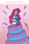 Size: 1620x2435 | Tagged: safe, artist:xeninara, pinkie pie, human, equestria girls, g4, bondage, bound, cake, food, humanized, popping out of a cake, ribbon, tape, tied, tied up