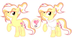Size: 1280x681 | Tagged: safe, artist:vi45, oc, earth pony, pony, clothes, female, mare, shirt, simple background, solo, white background