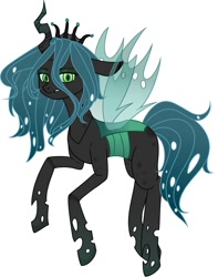 Size: 849x1080 | Tagged: safe, artist:polyblank, queen chrysalis, changeling, changeling queen, g4, female, simple background, solo, white background