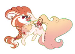 Size: 1705x1225 | Tagged: safe, artist:aquasky987, oc, oc only, earth pony, pony, braid, chest fluff, earth pony oc, flower, simple background, solo, transparent background