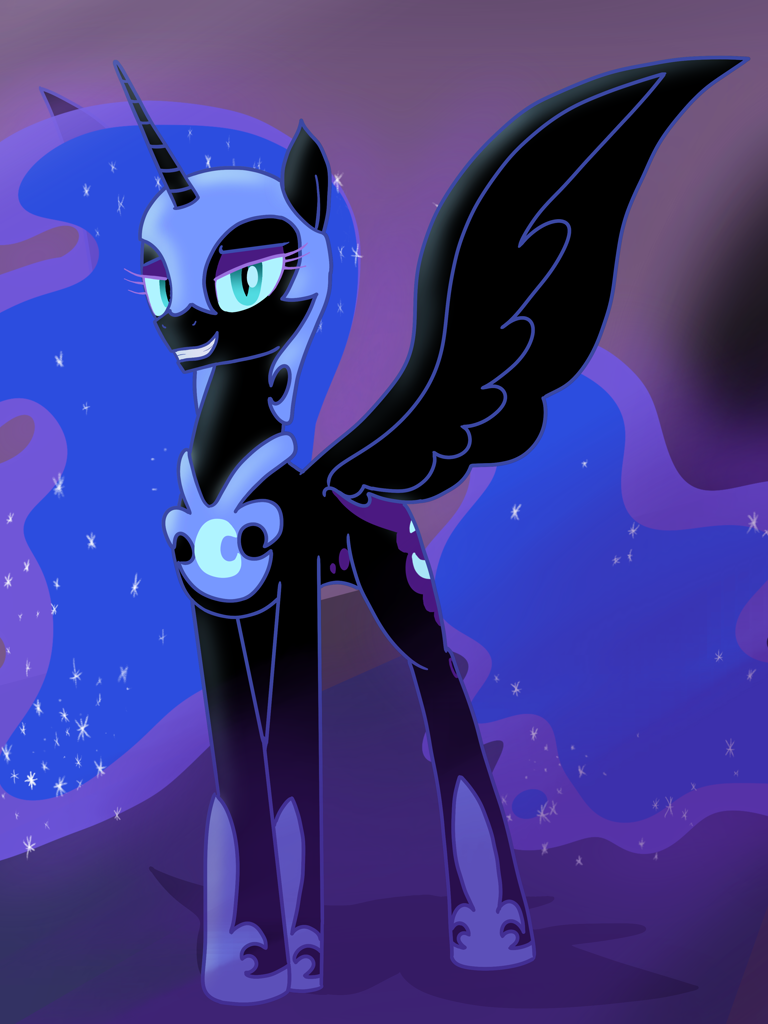 #2992014 - safe, artist:flaremoon, nightmare moon, alicorn, pony, g4 ...