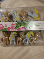 Size: 3468x4624 | Tagged: safe, derpy hooves, doctor whooves, time turner, earth pony, pegasus, pony, g4, christmas, holiday, lights, photo, toy