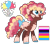 Size: 1659x1444 | Tagged: safe, artist:strawberry-spritz, pinkie pie, earth pony, pony, g4, alternate color palette, alternate cutie mark, alternate design, alternate universe, flag, genderfluid pride flag, headcanon, lgbt, lgbt headcanon, pansexual pride flag, pride, pride flag, simple background, solo, transparent background