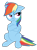 Size: 1189x1618 | Tagged: safe, artist:benpictures1, rainbow dash, pegasus, pony, g4, annoyed, cute, dashabetes, female, folded forelegs, inkscape, mare, rainbow dash is not amused, raised eyebrow, simple background, solo, transparent background, unamused, vector