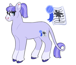 Size: 1280x1094 | Tagged: safe, artist:s0ftserve, oc, oc:inkwell font, earth pony, pony, female, glasses, magical lesbian spawn, mare, offspring, parent:diamond tiara, parent:silver spoon, parents:silvertiara, simple background, solo, transparent background