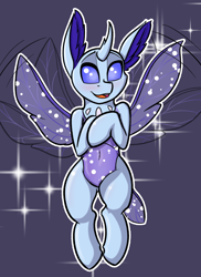 Size: 2000x2750 | Tagged: safe, artist:aryn, oc, oc only, oc:calor the changeling, changedling, changeling, belly, belly button, commissioner:navelcolt, high res, solo