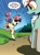 Size: 750x1009 | Tagged: safe, artist:andy price, idw, bon bon, lyra heartstrings, sweetie drops, earth pony, pony, unicorn, g4, my little pony annual 2017, spoiler:comic, dialogue, disguise, disguised changeling, duo, female, mare, secret agent sweetie drops, speech bubble, sunglasses