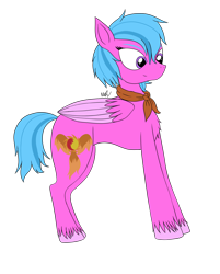 Size: 1920x2388 | Tagged: safe, artist:madtown97, firefly, pegasus, pony, g1, g5, my little pony: a new generation, clothes, female, mare, mom, redesign, scarf, short hair, simple background, slender, solo, thin, transparent, transparent background, unshorn fetlocks