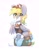Size: 1590x2048 | Tagged: safe, alternate version, artist:bubbletea, derpy hooves, pegasus, pony, g4, bag, blushing, cap, clothes, cute, derpabetes, female, hat, heart, heart eyes, letter, looking at you, mailmare, mare, mouth hold, simple background, sitting, socks, solo, white background, wing hold, wingding eyes, wings