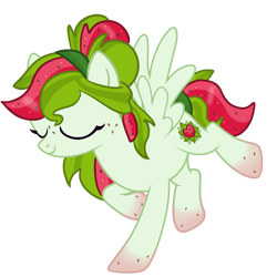Size: 4096x4096 | Tagged: safe, artist:emperor-anri, artist:lannielona, oc, oc only, oc:watermelana, pegasus, pony, dancing, eyes closed, female, freckles, gradient hooves, mare, pegasus oc, simple background, solo, transparent background