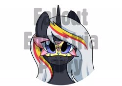 Size: 1920x1357 | Tagged: safe, artist:cottonaime, oc, oc:velvet remedy, pony, unicorn, fallout equestria, looking at you, mask, obtrusive watermark, solo, watermark