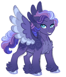 Size: 1024x1188 | Tagged: safe, artist:azure-art-wave, oc, pegasus, pony, female, magical lesbian spawn, mare, offspring, parent:rainbow dash, parent:rolling thunder, parents:rollingdash, simple background, solo, transparent background