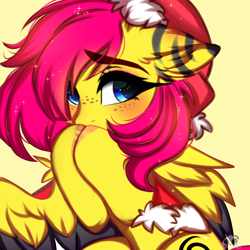 Size: 2516x2512 | Tagged: safe, artist:2pandita, oc, oc only, oc:miziky otonashy, pegasus, pony, colored wings, female, high res, mare, solo, two toned wings, wings