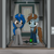 Size: 2000x2000 | Tagged: safe, artist:dddromm, oc, oc only, oc:homage, oc:littlepip, pony, unicorn, fallout equestria, duo, duo female, elevator, fanfic art, female, high res, mare, pipbuck