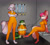 Size: 1280x1159 | Tagged: safe, artist:diethtwoo, oc, oc only, oc:eden shallowleaf, fox, pegasus, skunk, anthro, clothes, female, furry, jail, jail cell, jumpsuit, never doubt rainbowdash69's involvement, prison, prison outfit, trio