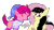 Size: 900x500 | Tagged: safe, artist:thatonefluffs, oc, oc:hush puppy, earth pony, pegasus, pony, :p, fangs, fluffy, freckles, kinsona, scene, simple background, tongue out, transparent background