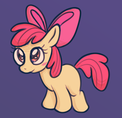 Size: 494x479 | Tagged: safe, artist:froutsuip, apple bloom, earth pony, pony, g4, cute, cutie mark crusaders, female, filly, foal, simple background, solo