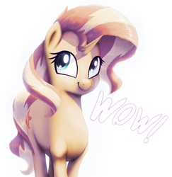 Size: 1309x1346 | Tagged: safe, artist:suhar, sunset shimmer, pony, unicorn, g4, female, horn, mare, meme, simple background, smiling, solo, tail, white background, wow, wow! glimmer