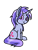 Size: 768x1024 | Tagged: safe, artist:windy breeze, oc, oc only, oc:moonlight, oc:moonlight spell, pony, unicorn, 2023 community collab, derpibooru community collaboration, blue coat, female, looking at you, mare, multicolored mane, purple eyes, purple mane, purple tail, redesign, simple background, sitting, solo, tail, transparent background, two toned mane, two toned tail