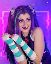 Size: 1080x1350 | Tagged: safe, artist:sarahndipity cosplay, aria blaze, human, equestria girls, g4, bare shoulders, clothes, cosplay, costume, irl, irl human, photo, sleeveless, solo