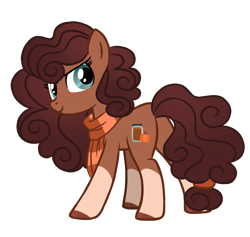 Size: 1067x1013 | Tagged: safe, artist:pgthehomicidalmaniac, oc, oc only, oc:maple pumpkin, earth pony, pony, base used, clothes, scarf, simple background, solo, striped scarf, transparent background