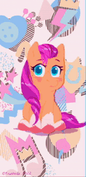 Size: 670x1368 | Tagged: safe, artist:frank3dz, hitch trailblazer, izzy moonbow, misty brightdawn, pipp petals, sprout cloverleaf, sunny starscout, zipp storm, earth pony, pegasus, pony, unicorn, g5, my little pony: a new generation, my little pony: make your mark, 2d, abstract background, animated, cute, cutie mark, female, flapping wings, grass land, male, mane five, mare, music, sitting and dancing, sound, sprout joins the mane five, stallion, super mario bros. 3, webm, wings