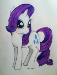 Size: 720x960 | Tagged: safe, artist:cozygh0st, rarity, pony, unicorn, g4, solo, traditional art