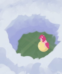 Size: 2094x2532 | Tagged: safe, artist:dusthiel, pinkie pie, earth pony, pony, g4, balloon, cloud, female, floating, high res, mare, solo, then watch her balloons lift her up to the sky