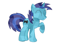 Size: 2000x1440 | Tagged: safe, oc, oc only, oc:dial liyon, crystal pony, pony, unicorn, the crystal empire 10th anniversary, eyes closed, male, simple background, smiling, solo, transparent background