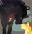 Size: 1932x2048 | Tagged: safe, artist:ghoulhowls, braeburn, king sombra, earth pony, pony, umbrum, unicorn, g4, alternate design, beard, boop, chest fluff, chin fluff, cowboy hat, crack shipping, duo, ethereal mane, facial hair, gay, glowing, glowing eyes, hat, heart, height difference, male, noseboop, physique difference, shipping, size difference, smiling, smoke, sombraeburn, stallion