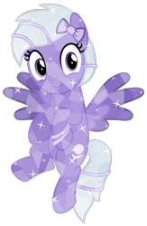 Size: 1225x1875 | Tagged: safe, artist:melisareb, derpibooru exclusive, oc, oc only, oc:comment, crystal pony, pegasus, pony, derpibooru, the crystal empire 10th anniversary, g4, .svg available, bow, bracelet, derpibooru ponified, female, flying, jewelry, looking at you, mare, meta, ponified, simple background, solo, svg, transparent background, vector, wings