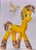 Size: 1630x2240 | Tagged: safe, artist:thecrimsonspark, oc, oc only, oc:desert sun, oc:tovii, bird, eagle, earth pony, pony, brown mane, reference, reference sheet, solo, traditional art