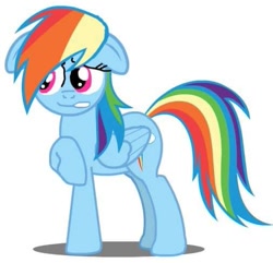 Size: 505x486 | Tagged: safe, artist:ponywarlord777, rainbow dash, pegasus, pony, g4, floppy ears, simple background, solo, white background