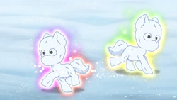 Size: 3072x1727 | Tagged: safe, screencap, earth pony, pony, g5, my little pony: tell your tale, snow pun intended, spoiler:g5, spoiler:my little pony: tell your tale, spoiler:tyts01e37, colt, foal, magic, male, no pony, snow, telekinesis, youtube link