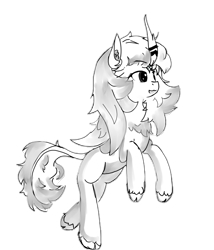 Size: 1125x1312 | Tagged: safe, artist:hieq, oc, oc only, kirin, 2023 community collab, derpibooru community collaboration, cloven hooves, female, simple background, solo, transparent background