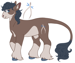 Size: 1280x1082 | Tagged: safe, artist:s0ftserve, oc, oc:wishbone, earth pony, pony, cloven hooves, ear fluff, leonine tail, male, offspring, parent:marble pie, parent:trouble shoes, parents:marbleshoes, simple background, solo, stallion, tail, transparent background