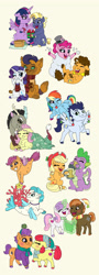 Size: 1280x3555 | Tagged: safe, artist:faitheverlasting, apple bloom, applejack, button mash, capper dapperpaws, cheese sandwich, discord, fluttershy, pinkie pie, rainbow dash, rarity, scootaloo, soarin', spike, star tracker, sweetie belle, tender taps, terramar, twilight sparkle, alicorn, cat, dragon, earth pony, pegasus, pony, seahorse, unicorn, g4, blanket, blushing, book, bow, box, capperity, cheek kiss, christmas, clothes, crying, cutie mark crusaders, drink, female, hat, holiday, kissing, laughing, male, mane seven, mane six, ornament, ornaments, present, scarf, ship:applespike, ship:cheesepie, ship:discoshy, ship:soarindash, ship:sweetiemash, ship:terraloo, ship:twitracker, shipping, snow, snowman, straight, striped scarf, sweater, tears of joy, tenderbloom, twilight sparkle (alicorn), winged spike, wings