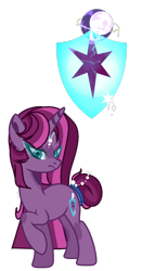 Size: 1000x1902 | Tagged: safe, artist:elementbases, artist:pixie-artz, oc, oc only, pony, unicorn, base used, cutie mark, frown, glare, jewelry, looking at you, magical lesbian spawn, offspring, palindrome get, parent:tempest shadow, parent:twilight sparkle, parents:tempestlight, pearl, simple background, solo, transparent background