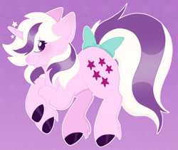 Size: 1280x1079 | Tagged: safe, artist:fluffytrashbin, twilight, pony, unicorn, g1, bow, female, solo, tail, tail bow