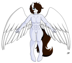 Size: 4574x3983 | Tagged: safe, artist:princessmoonsilver, oc, oc only, oc:viper, pegasus, anthro, absurd resolution, male, simple background, solo, transparent background