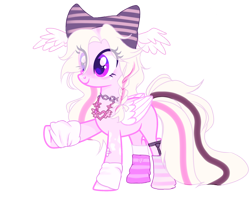Size: 2500x2000 | Tagged: safe, artist:memengla, oc, oc only, oc:memengla, oc:pink butterfly, pegasus, pony, 2023 community collab, derpibooru community collaboration, clothes, high res, simple background, socks, solo, striped socks, transparent background