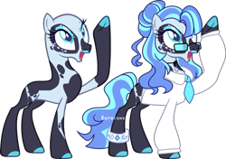 Size: 2586x1818 | Tagged: safe, artist:kurosawakuro, oc, oc only, earth pony, pony, bald, base used, clothes, female, glasses, magical lesbian spawn, mare, offspring, parent:coco pommel, parent:nightmare rarity, shirt, simple background, solo, transparent background