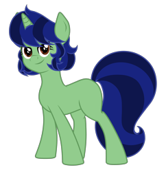 Size: 6200x6400 | Tagged: safe, artist:gabosor, derpibooru exclusive, oc, oc only, oc:gabosor, pony, unicorn, 2023 community collab, derpibooru community collaboration, blank flank, digital art, lidded eyes, looking at you, meta, paint.net, ponysona, show accurate, simple background, smiling, smug, solo, standing, transparent background, vector