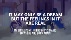 Size: 1920x1080 | Tagged: safe, edit, edited screencap, editor:quoterific, screencap, princess luna, starlight glimmer, g4, to where and back again, fog, our town
