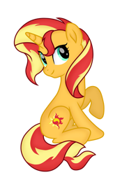 Size: 2648x3578 | Tagged: safe, artist:andy03883, sunset shimmer, pony, unicorn, g4, female, high res, mare, raised hoof, simple background, sitting, solo, transparent background